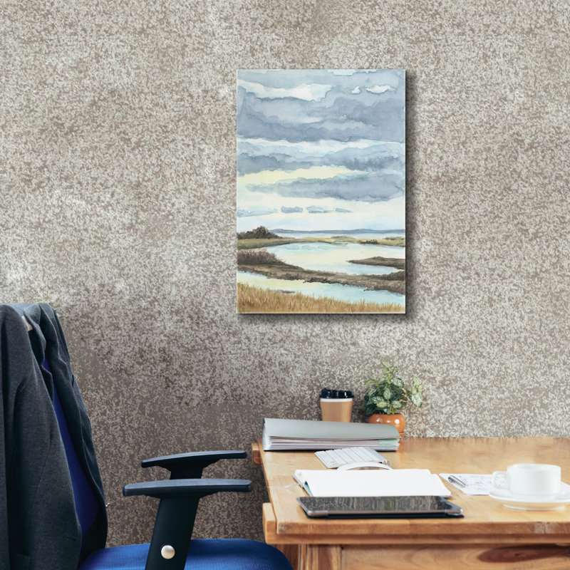 «Winter Skies At West Island, Ma» par Anika Goodhue, art mural sur toile, H 26 po x l 18 po