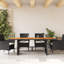 Garden Table With Acacia Wood Top 190X80x75 Cm Poly Rattan-1996593554