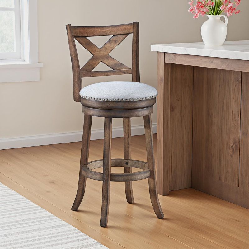 Kohr Swivel Upholstered Counter Stool, Counter Stool (24" Seat Height)