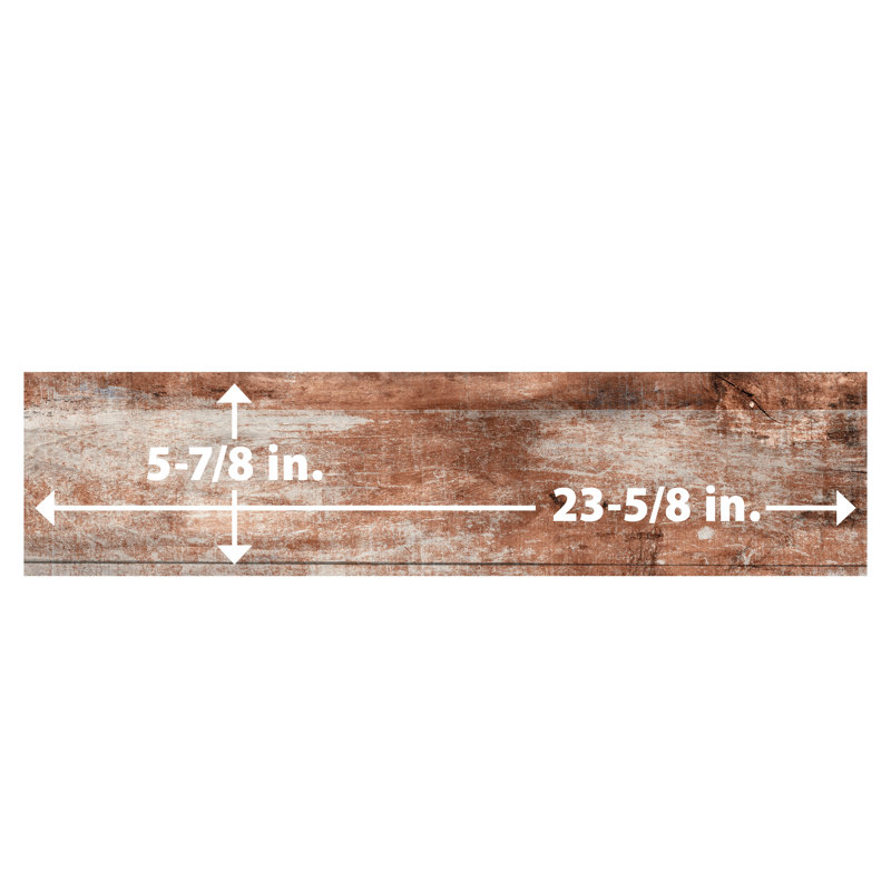 Valor 6" x 24" Porcelain Wood Look Wall & Floor Tile