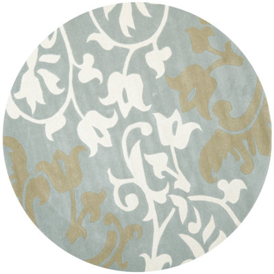 Tapis floral en laine et viscose touffeté à la main Avayah Soho
