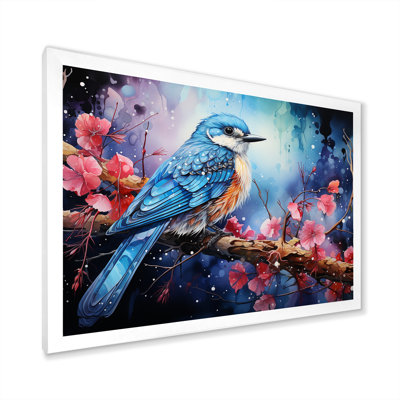 «Bird Watercolor Auras III», art mural sur toile