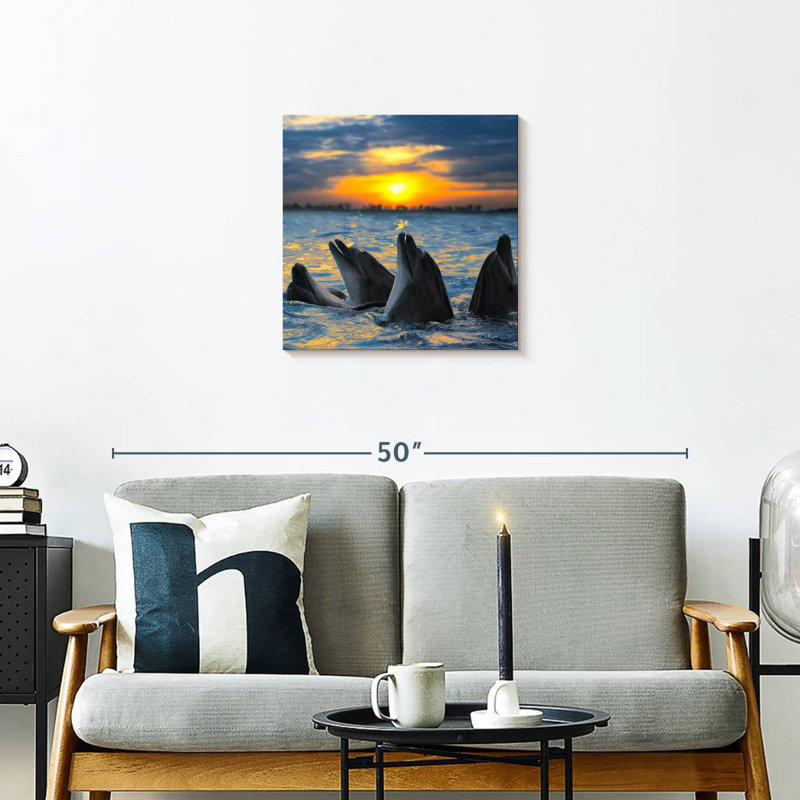 Brampt Grand Cayman Dolphins, 20" H x 20" W