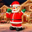 Décoration de Noël gonflable de père Noël 12 pi avec ventilateur, père Noël géant pour la cour, la pelouse et les fêtes (sans lumières DEL)-878569330