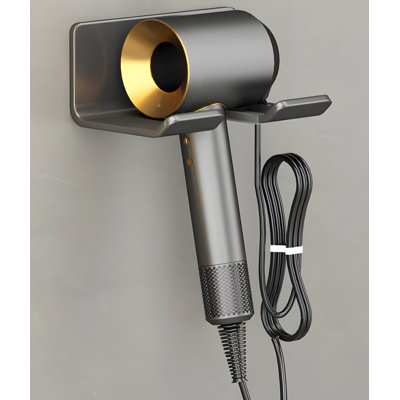 Hair Dryer Holder, No Drill Bathroom Organizer, Wall Mounted Blow Dryer Stand, Shower Storage Shelf
