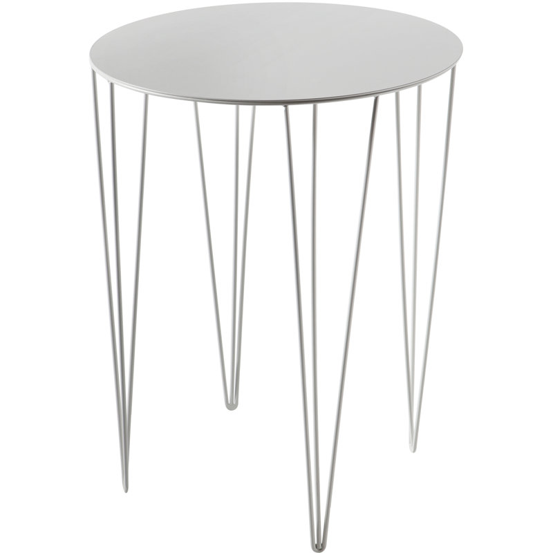 Tannum Round Metal Outdoor Bistro Table, 75cm H x 60cm W x 60cm D, White