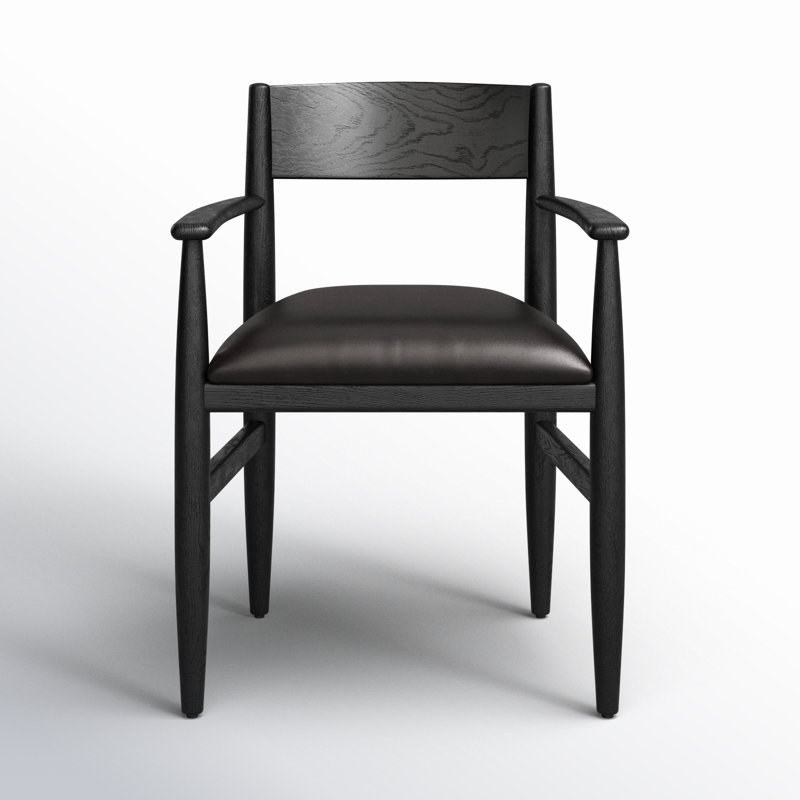Harding Polyurethane Low Back Armchair in Black