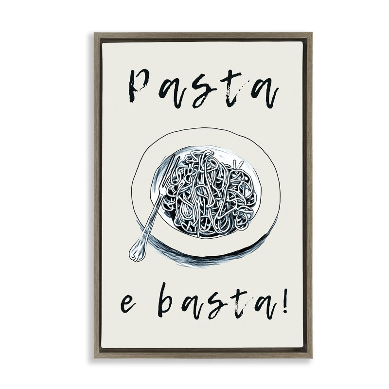 Cadre flottant Pasta e Basta Meal, design par Andreas Magnusson, H 25 po x l 17 po, Cadre flottant orme Montalcino
