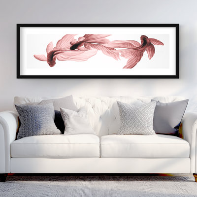 Red betta fish - Framed Matted Print for Home Decor