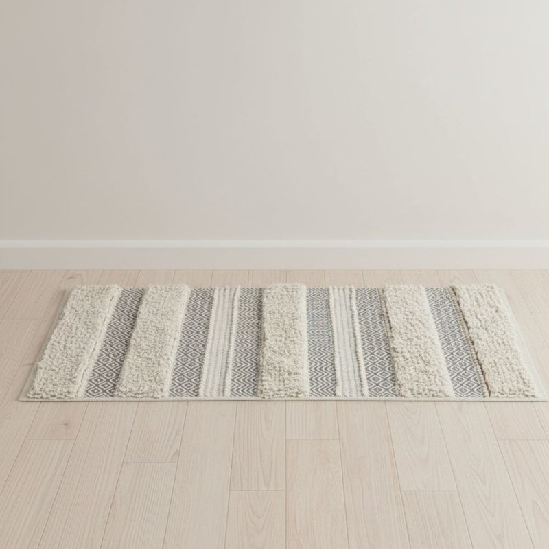 Tapis de bain en coton tissé à la main
