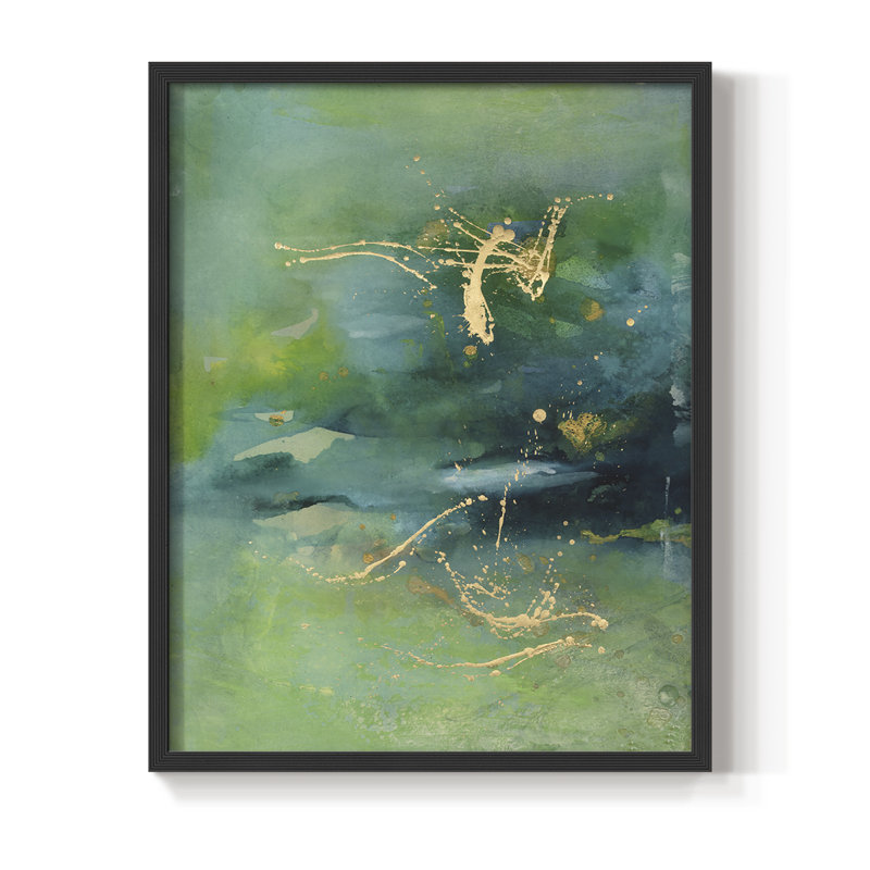 «Peaceful Diptych II», reproduction encadrée - bois massif, Cadre simple noir, H 20 po x l 16 po
