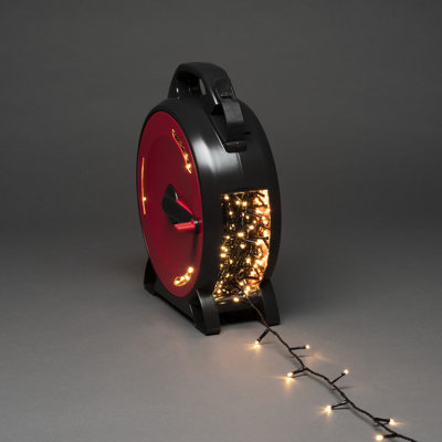 Konstsmide 800 Warm White LED Outdoor Christmas Lights - Durable Cable Reel