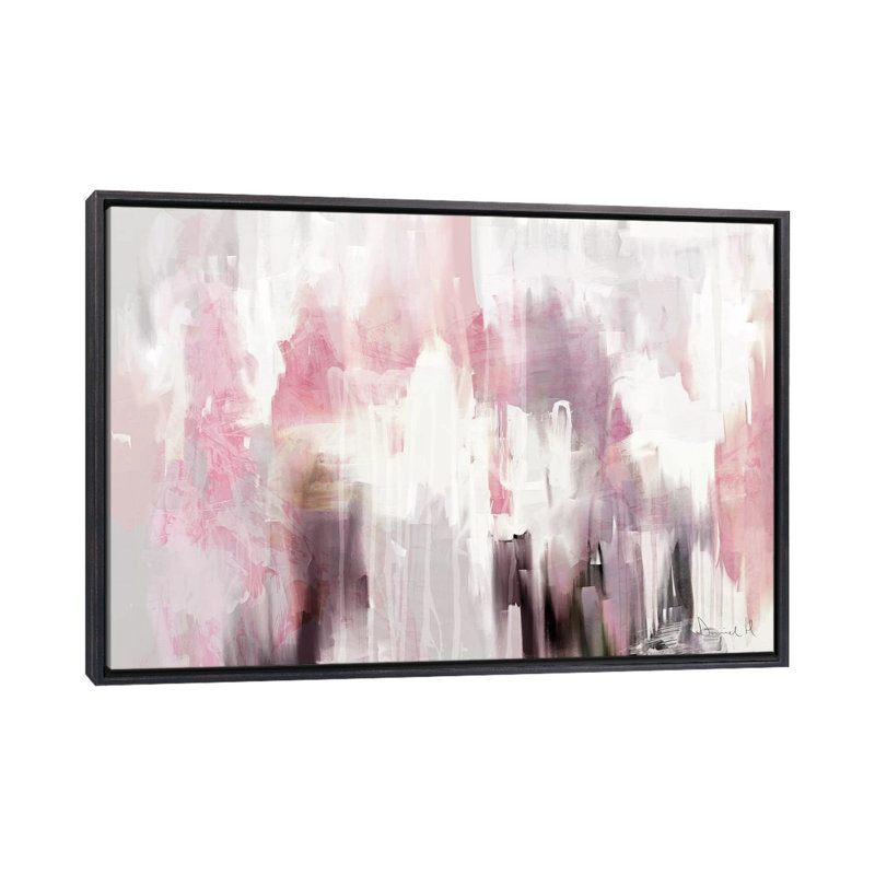 «Blush» par Dan Hobday - reproduction d'art, H 40 po x l 60 po x 1,5 po, Toile avec cadre noir patiné