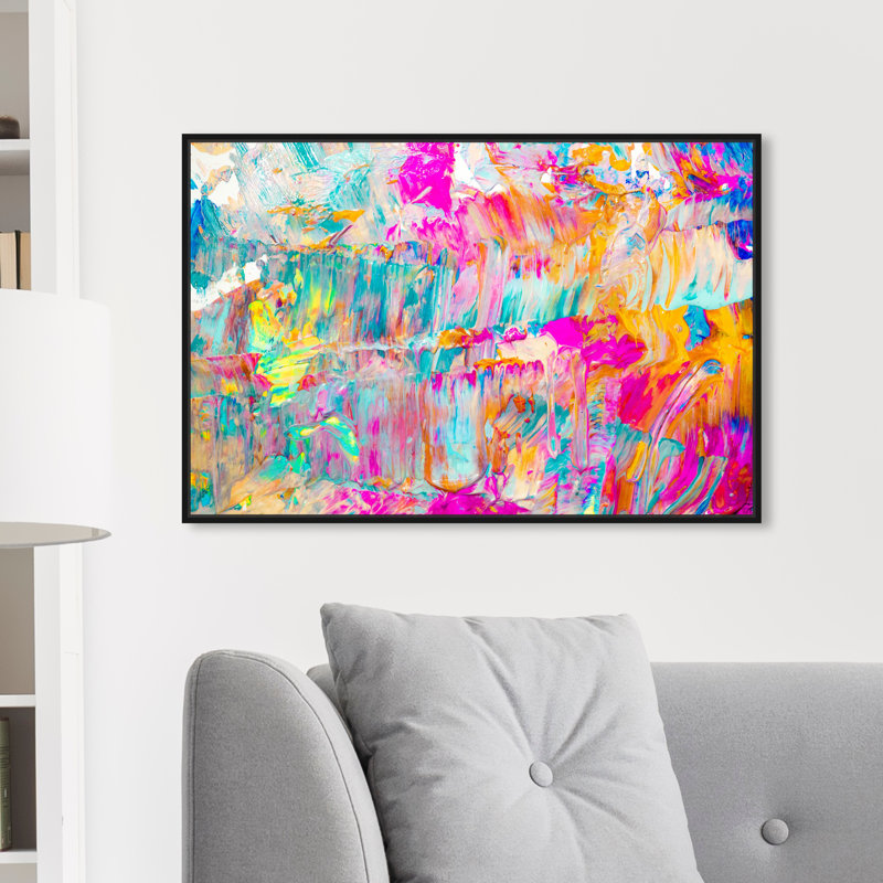 Sunshine Days - Impression sur toile, Reproduction avec cadre flottant, H 20 po x l 30 po, Noir