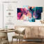 Avery rose et bleu abstrait-106052477