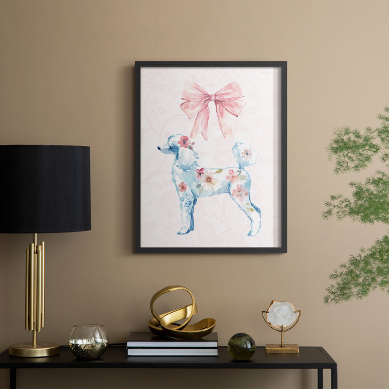 «Frilly Lily», reproduction encadrée - bois massif, Noir, noir, noir, noir, H 11 po x l 9 po