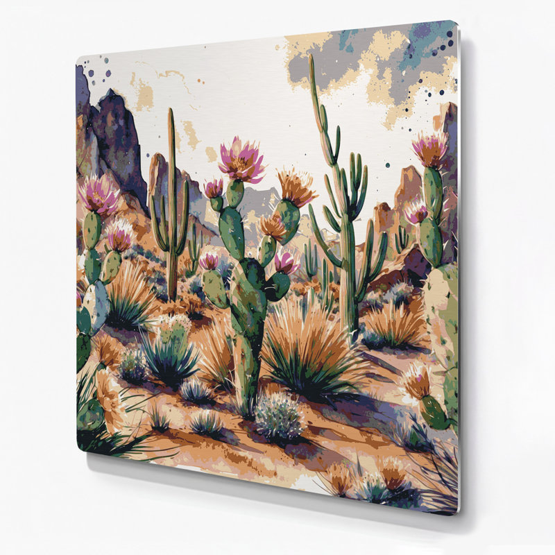 Art mural en métal brun du sud-ouest des paysages sauvages 145, H 144 po x l 144 po x P 0,05 po