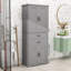 Armoire de rangement polyvalente - Fabrication de qualité supérieure avec tablettes réglables et conception intemporelle-287669490