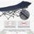 Folding Camping Cot for Adults with Mat Pillow Dark Blue-86576670