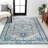 Lazaro Modern Persian Vintage Medallion Light Gray/Blue Rug-981557095