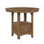 Ensemble de salle à manger brun à hauteur de comptoir 5 pièces Table ronde extensible ovale et chaises-131419191