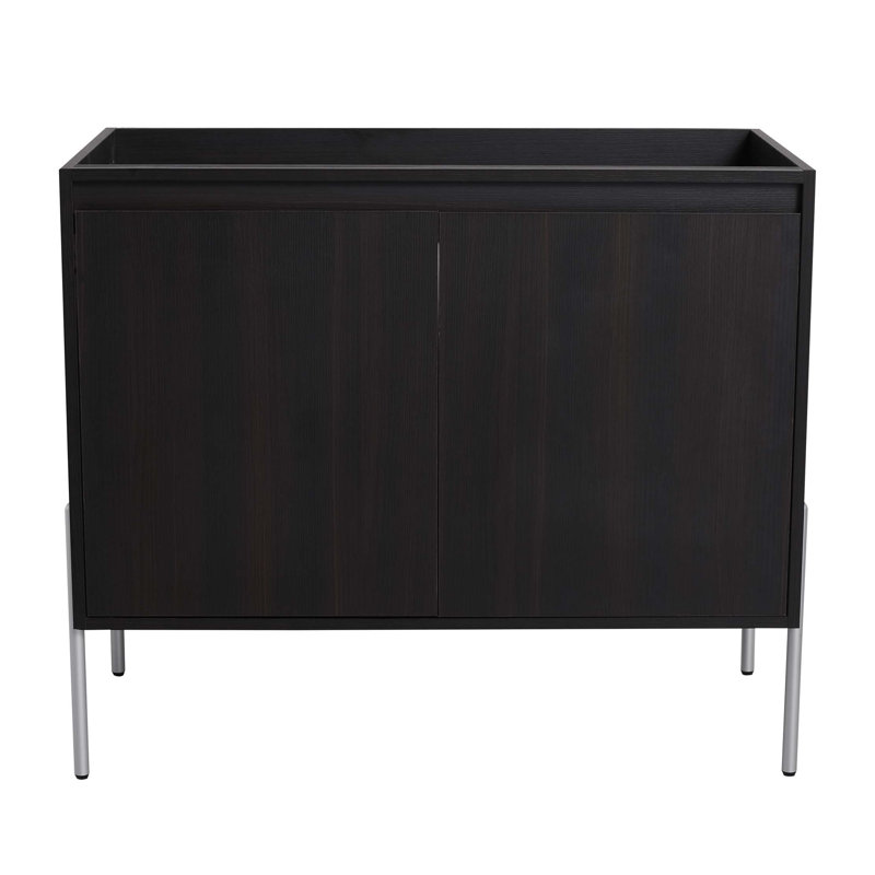 Armoire de rangement autoportante avec portes à fermeture douce