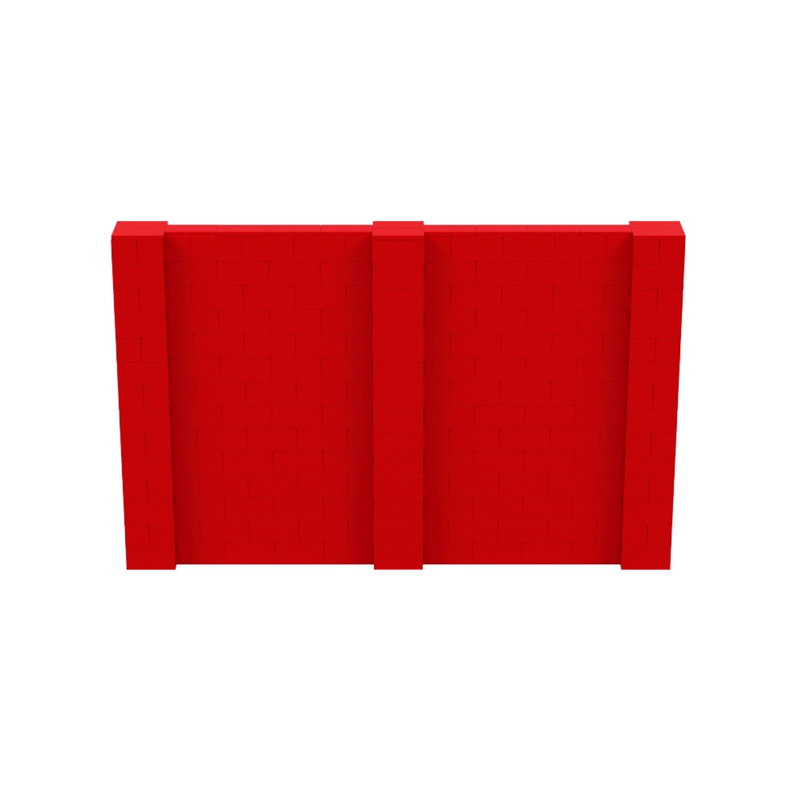 Ensemble mural de blocs géants 7 'T, H 84 po x l 132 po x P 12 po, Rouge