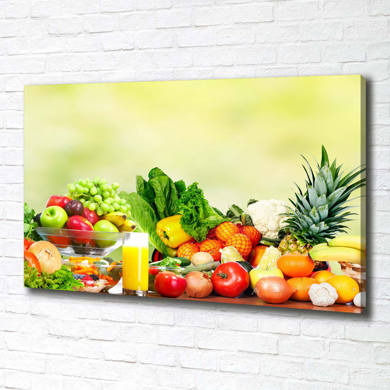 Vegetables And Fruits - Wrapped Canvas Print