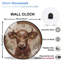 Horloge avec chiffres d'une scène de vache festive - Horloge murale moderne en verre 12 po