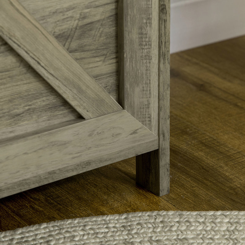 Coffre de rangement à charnière de 30 po de style gris avec charnière - pour chambre à coucher, entrée, salon