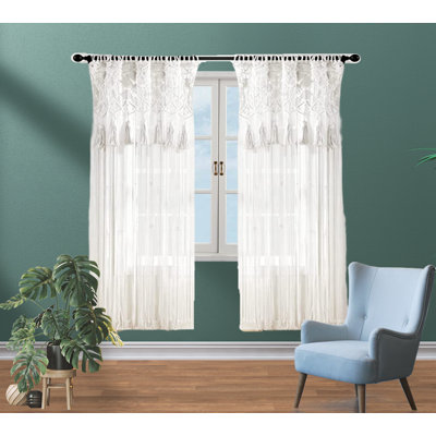 Cotton Semi Sheer Curtain Single Panel