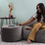 Milano Velvet Footstool-2142793671