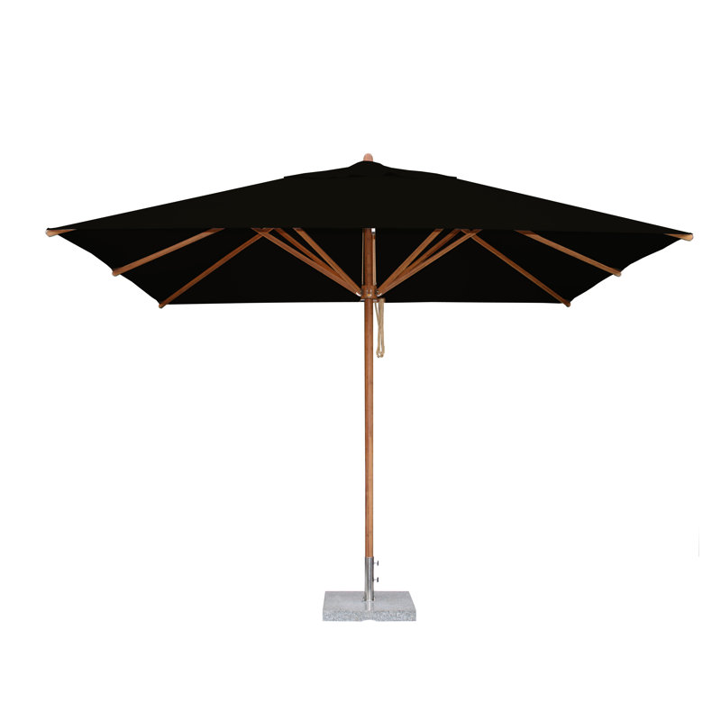 Yadira 300cm X 200cm Rectangular Market Parasol, Black