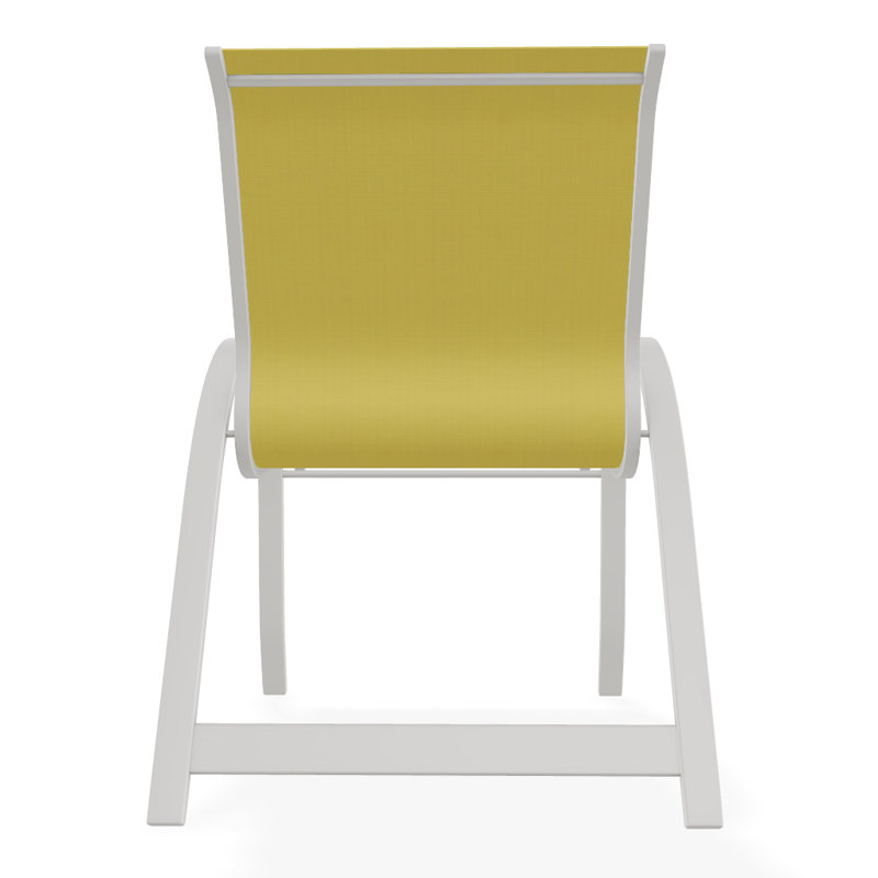 Aruba Stacking Patio Dining Armchair, Yellow, Snow