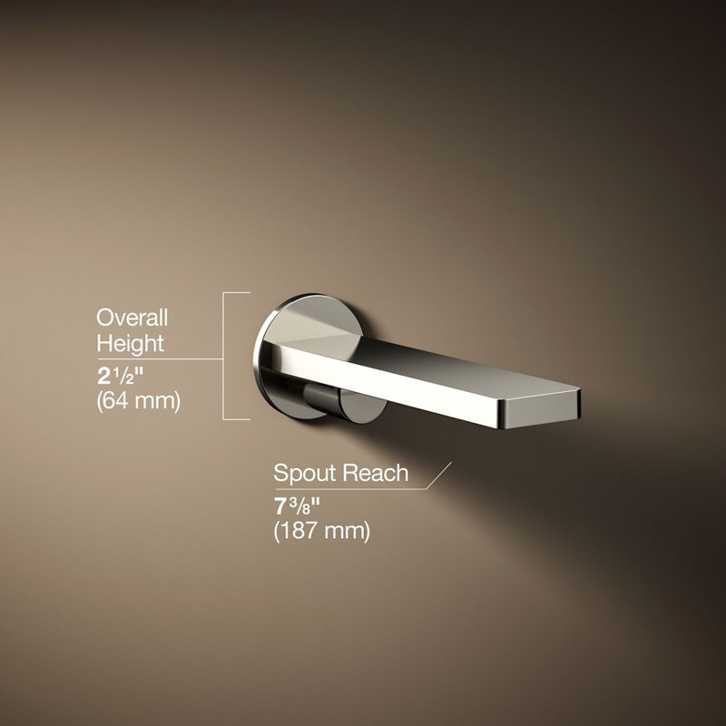 Composed® Wall-Mount Tub Spout, Vibrant Polished Nickel