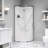 OVE Decors Breeze Premium 33 in. Round Shower Kit w/ Clear, Base, Wall in Chrome Finish