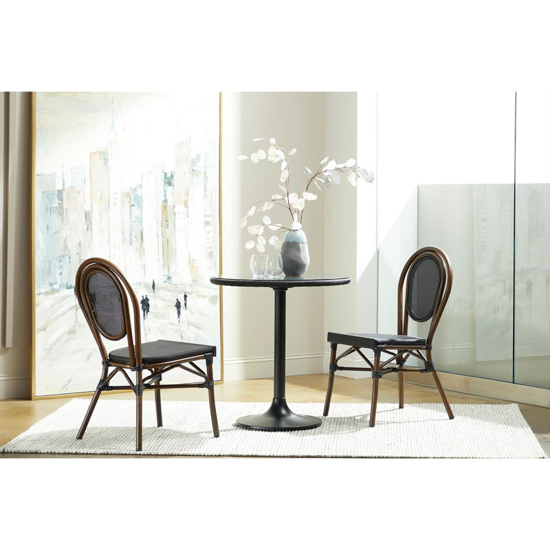 Abode 29.34'' Glass Outdoor Dining Table