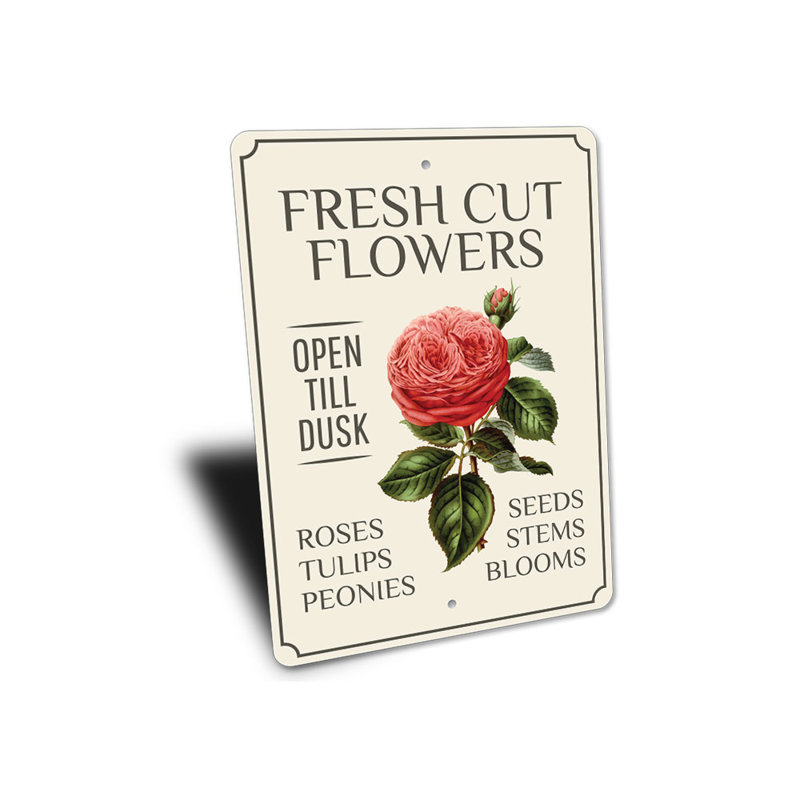 Plaque rose en aluminium, H 18 po x l 12 po x P 0,06 po