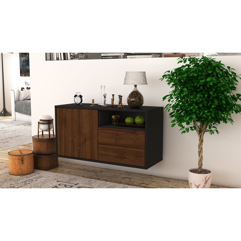 Garibaldi Unfinished Floating TV Stand, Walnut