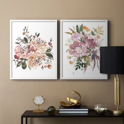 «Spring Fling Bouquet I», reproduction encadrée de qualité supérieure - prête à être accrochée - aucun clou requis - aucun clou requis