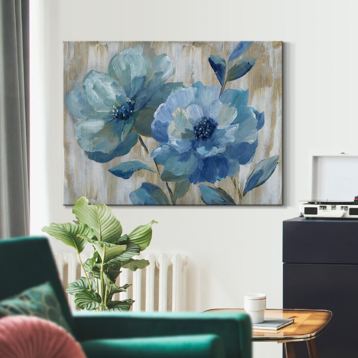 Winston Porter Blue Duo On Canvas Print & Reviews | Wayfair