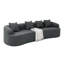 Tissu en laine d'agneau gris courbé, style minimaliste moderne, comprimé, sans assemblage, mousse haute densité pour tissu modulaire de chambre à coucher confortable, maison-67033452