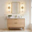 Luminaire mural moderne en laiton avec tiges de verre pour miroir de meuble-lavabo E12-870283693