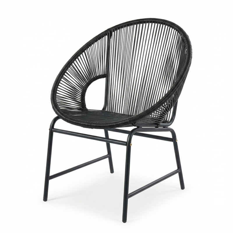 Ensemble de 2 chaises d'extérieur en rotin NUSA