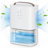 Kloudic 90 oz (2800ml) Table Top Dehumidifier for Rooms, Basements, Up to 2000 sq.ft (2h), 2X Efficient Dehumidification, Auto Defrost, Washable Filter, Auto Shut Off, Quiet Sleep Mode & Timer, White