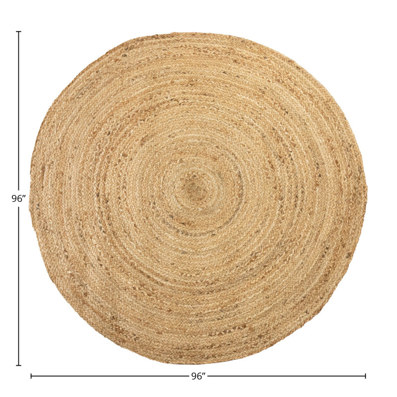 Tapis rond en jute / sisal Aliandra, Rond 8 pi