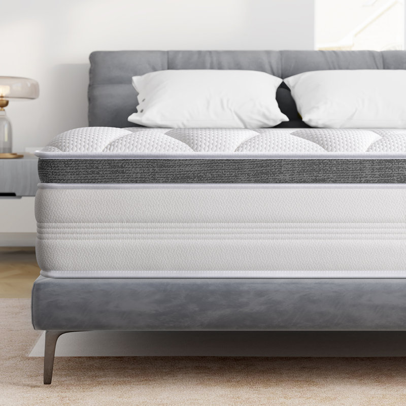 Alwyn Home Wellsville 12" Memory Foam Hybrid Spring Mattress with Edge Support In a Box, Full