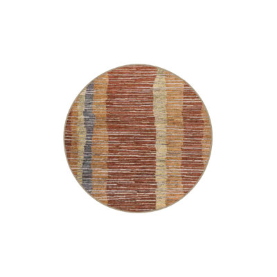 Striped Modern Decorative and Woven Base Machine Washable Area Rug