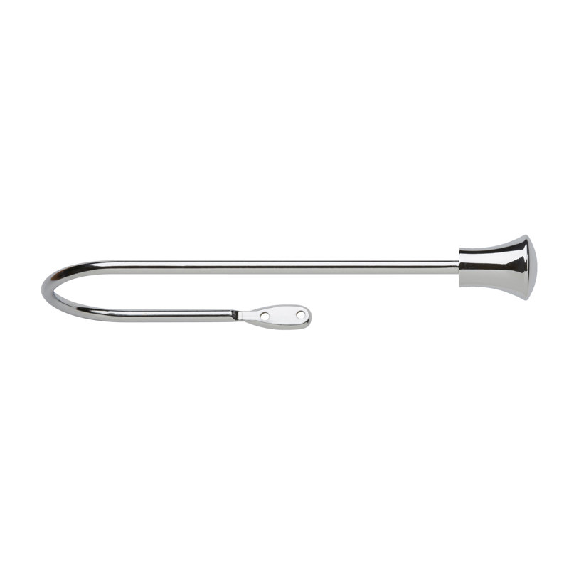 Curtain Holdback, 0.38cm H x 28cm W x 10.70cm D, Chrome