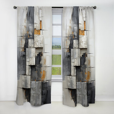 Damaris - Collages Abstract Blackout Curtain - 1 Panels